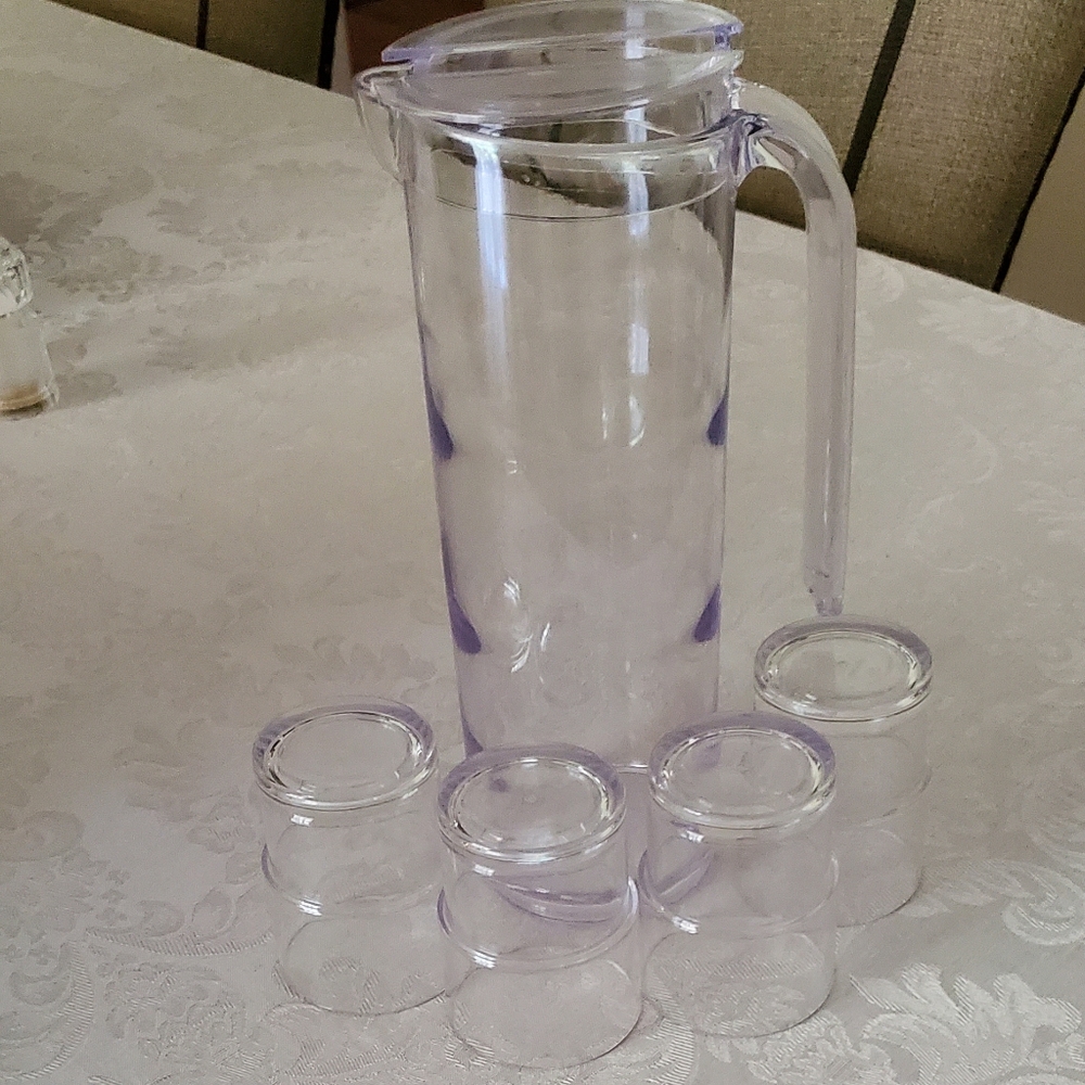 *Drinking Pitcher, Lid & cups
